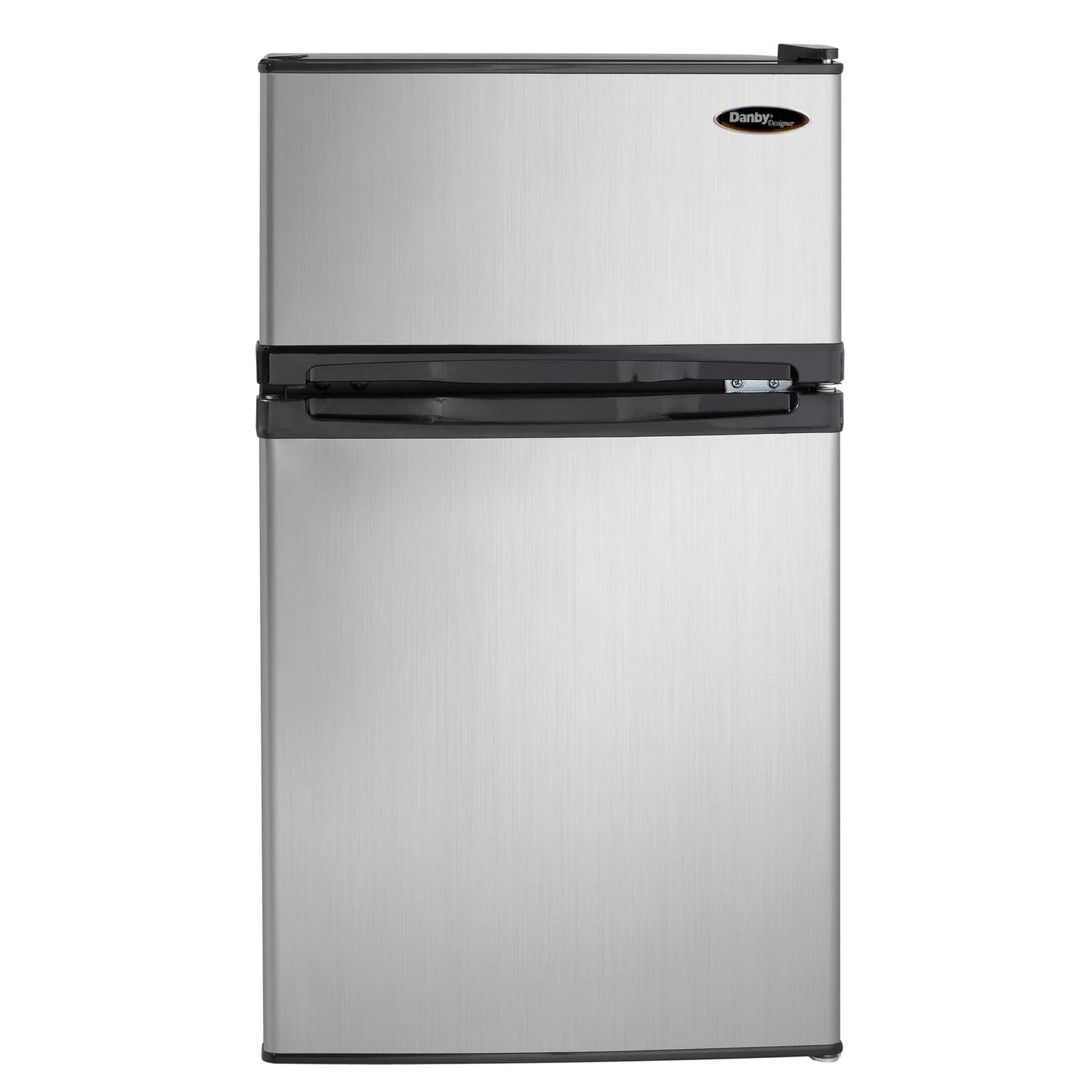 Danby 2 Door Refrigerator/Freezer, 3.1 Cu. Ft., Stainless Steel