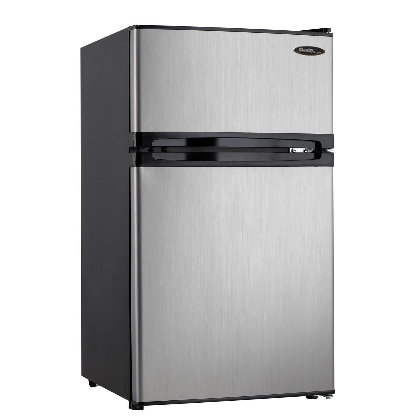 Danby 2 Door Refrigerator/Freezer, 3.1 Cu. Ft., Stainless Steel